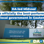 DA-run Midvaal is officially the best performing local government in Gauteng